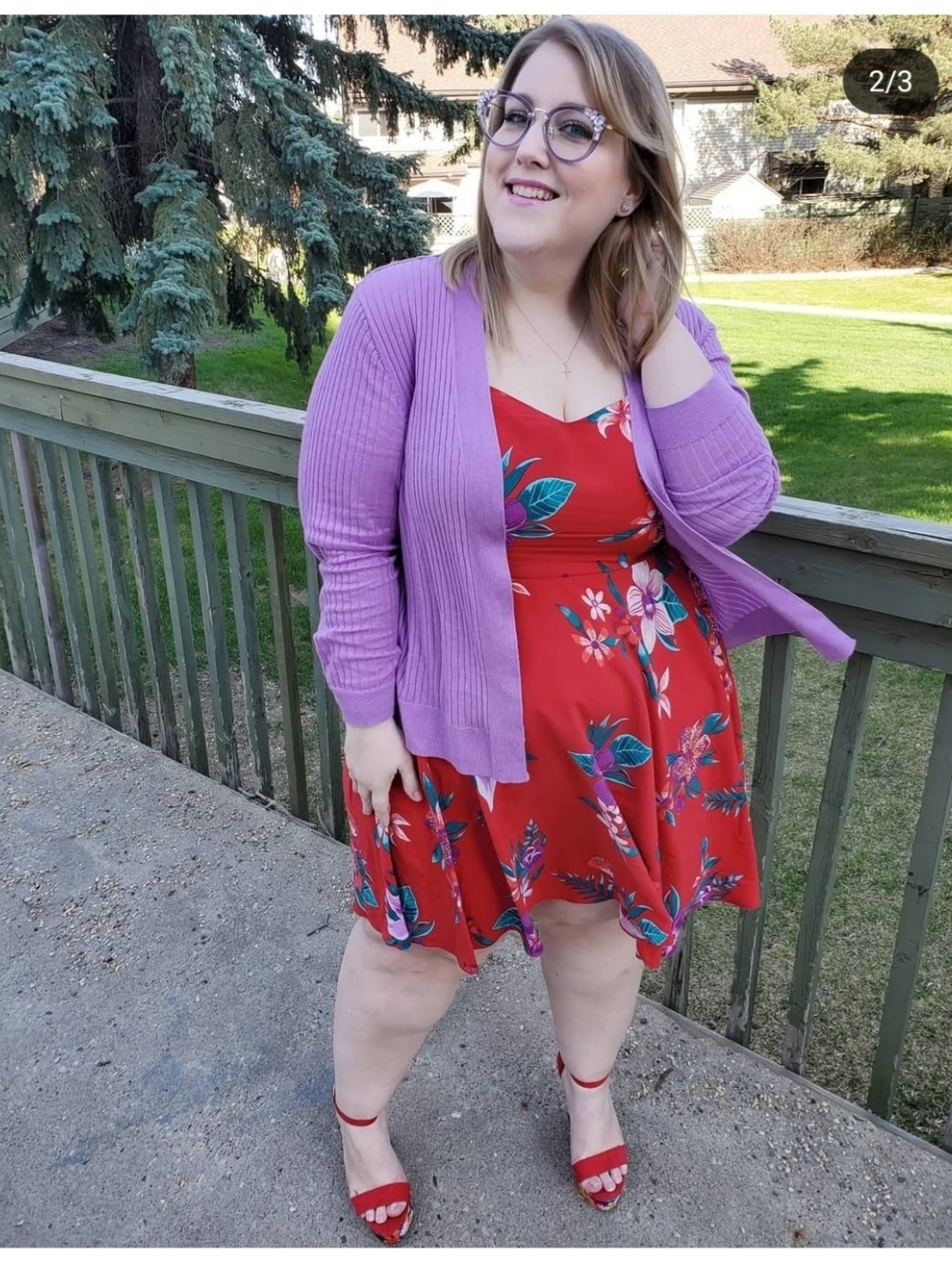 🩷5/$25🩷 Purple Open Front Cardigan Sweater, Plus Size XXL